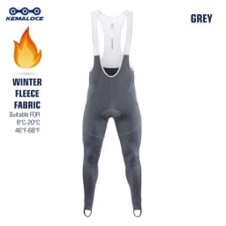 KEMALOCE Men Cycling Bib Pants Winter Quick Dry Blue/Black/Grey Gel Pad Fleece Thermal MTB Bike Pants High End Long Bib Tights