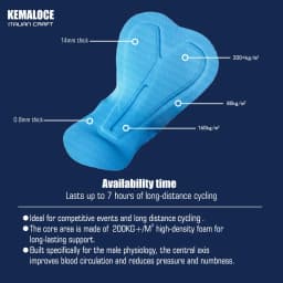KEMALOCE Men Cycling Bib Pants Winter Quick Dry Blue/Black/Grey Gel Pad Fleece Thermal MTB Bike Pants High End Long Bib Tights