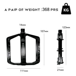 SHANMASHI DH Mountain Bike Wide Big Comfort Pedal 3 Bearing Aluminum Alloy Mtb Downhill Bicycle Pedal
