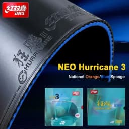Original DHS New Hurricane 3 National Table Tennis Rubber Orange Sponge Blue Sponge Professional Table Tennis Racquet Rubber