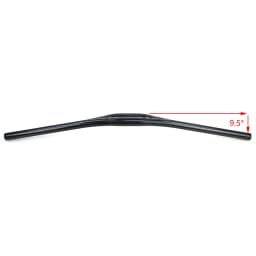 New Foled Bike 3K Full Carbon Fibre Bicycle Handlebar 9.5 Degrees Backsweep Double Tube Carbon Handlebar MTB 66mm Rise