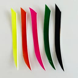 50Pcs/lot 5 Inch Traditional Kyudo Carbon Arrow Feather Fletching Knife Shape Right Wing Turkey Vanes Archery Accessories