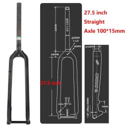Carbon Fiber Gravel Bicycle Hard Fork 26-27.5-29 Inch 700*45C MTB Mountain Road Riding Bike Carbon Front Fork Disc Brake