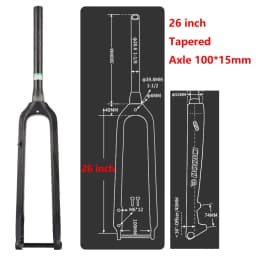 Carbon Fiber Gravel Bicycle Hard Fork 26-27.5-29 Inch 700*45C MTB Mountain Road Riding Bike Carbon Front Fork Disc Brake