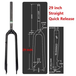Carbon Fiber Gravel Bicycle Hard Fork 26-27.5-29 Inch 700*45C MTB Mountain Road Riding Bike Carbon Front Fork Disc Brake