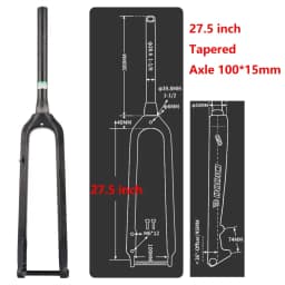 Carbon Fiber Gravel Bicycle Hard Fork 26-27.5-29 Inch 700*45C MTB Mountain Road Riding Bike Carbon Front Fork Disc Brake