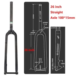 Carbon Fiber Gravel Bicycle Hard Fork 26-27.5-29 Inch 700*45C MTB Mountain Road Riding Bike Carbon Front Fork Disc Brake