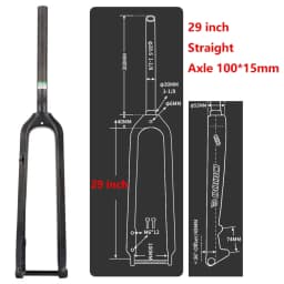 Carbon Fiber Gravel Bicycle Hard Fork 26-27.5-29 Inch 700*45C MTB Mountain Road Riding Bike Carbon Front Fork Disc Brake