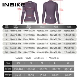 INBIKE Women's Long Sleeve Jersey MTB Cycling Jersey Spring Autumn Biking Clothing Slim Top Shirts for Riding Road Bike Clothes