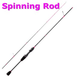 Hunting Goddess 1.35/1.5/1.68/1.8m 5 Feet UL Supper Light Pink Solid Tip Fast Action Carbon Fishing Rod Girl Female Casting Rod