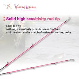 Hunting Goddess 1.35/1.5/1.68/1.8m 5 Feet UL Supper Light Pink Solid Tip Fast Action Carbon Fishing Rod Girl Female Casting Rod