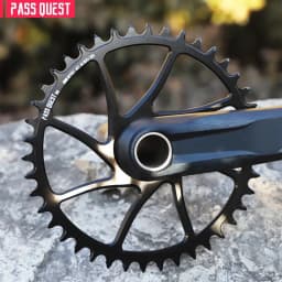 PASS QUEST ROUND Black and Silver Narrow Wide Chainring 30T-44T for SHIMAN* M6100 M7100 M8100 M9100 Direct Mount Crank