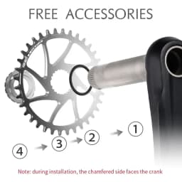 PASS QUEST ROUND Black and Silver Narrow Wide Chainring 30T-44T for SHIMAN* M6100 M7100 M8100 M9100 Direct Mount Crank