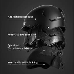 COPOZZ Certificated Ski Helmet Husband Integrally-Molded Snowboard Helmet with Magnetic Bukcle Motorcycle Snow Men Women Adult