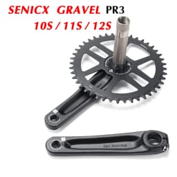SENICX PR3 Gravel Bike Crankset 40T/42T/44T chainring 165mm 170mm 175mm Crank 10/11S Speed 24MM