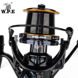 W.P.E Brillance Carp Fishing Reel 8500 9000 Spinning Reel 7+1 Ball Bearings 4.6: 1 Gear Ratio Full Metal Line Spool Fish Tackle