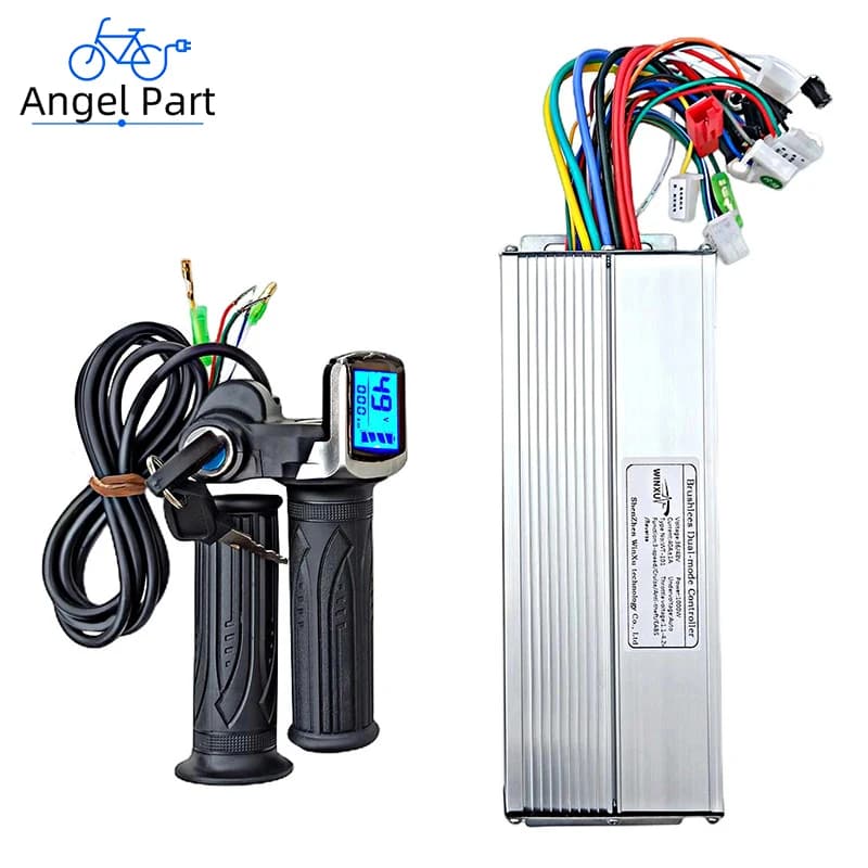 36V 48V 60 1000W 40A Electric Scooter Brushless Motor Universal Controller LCD Speed Display Throttle Set for Motorcycle Bicycle