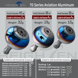 HEIGHTEN Power Handle Knob 30/38/45mm 32g for Shimano Stradic SW Twinpower SW Ultegra 5000-8000 Reel