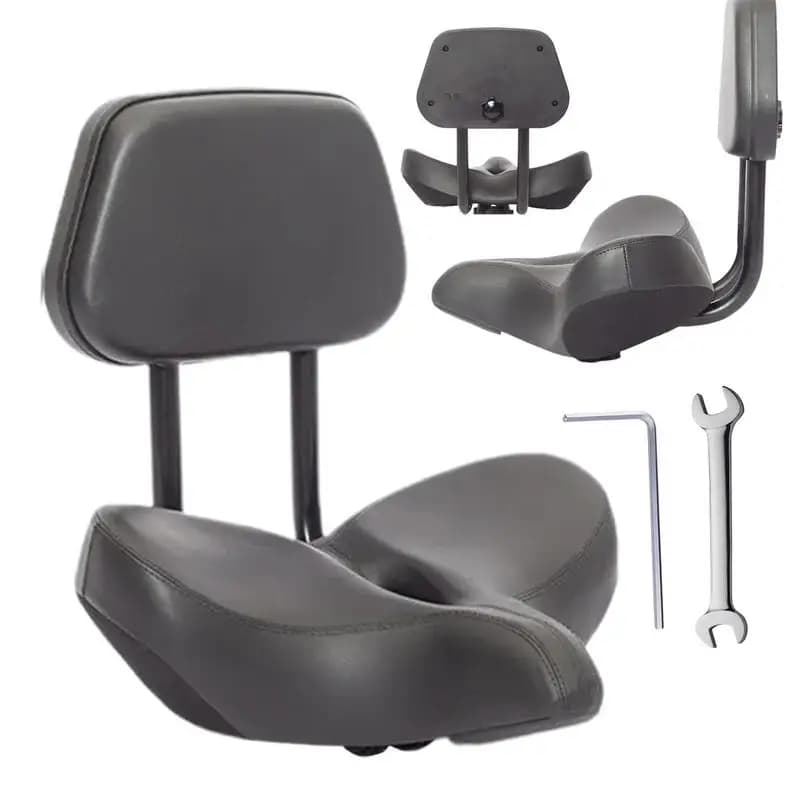 Bike Seat With Backrest Comfortable Electric Scooter Saddle Bicycle Seat Cushion Hollow Breathable Saddle For Road Bike Tricycle