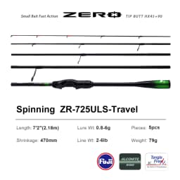 PURELURE ZERO Small Bait Light High Carbon Long Throwing Rod Rock Fishing Spinning Trout Rod BFS Fishing Casting UL Stream Bass
