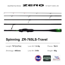 PURELURE ZERO Small Bait Light High Carbon Long Throwing Rod Rock Fishing Spinning Trout Rod BFS Fishing Casting UL Stream Bass