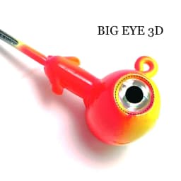 JYJ 3.5g/5g/7g/10g/14g colorful hammer shape jig head hook ,fishing hook jigging with big 3D eyes for soft lure bait