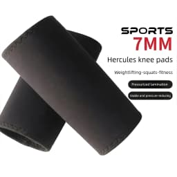 7mm Black Thickend Stiff Knee Sleeves for Weightlifting,Professional Neoprene Power Lifting Knee Pads,Size 2XS-5XL,Knee Protect