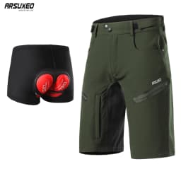 ARSUXEO Men's Cycling Shorts With Padded Summer Outdoor Sports MTB Downhill Trousers Bike Mountain Bicycle Shorts Loose Fit 2006