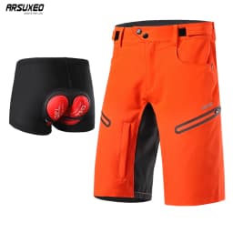 ARSUXEO Men's Cycling Shorts With Padded Summer Outdoor Sports MTB Downhill Trousers Bike Mountain Bicycle Shorts Loose Fit 2006