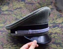 Cosplay German Elite Officer Hat Officer Army Cap W Chin Cords Reenactment