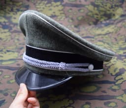 Cosplay German Elite Officer Hat Officer Army Cap W Chin Cords Reenactment