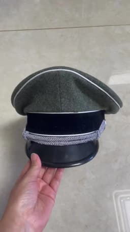 Cosplay German Elite Officer Hat Officer Army Cap W Chin Cords Reenactment
