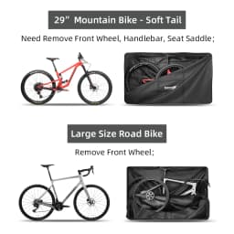 Rhinowalk Bike Carry Bag For 29 in MTB Full Suspension Bike/700C Large Size Road Bicycle Storage Cycling Travel Transport 2024