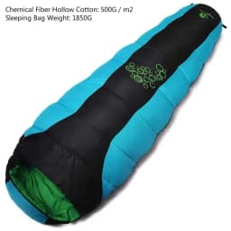 JUNGLE KING CY0901 850g 1850g New Thickening Fill Four Holes Cotton Sleeping Bag Outdoor Camping Mountaineering Mummy Movement