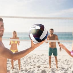Holographic Reflect Light Fluorescence Volleyball Official Size And Weight No.5 Machine Sewing Soft Touch Beach Volleyball