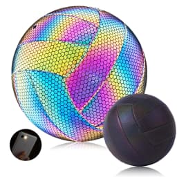 Holographic Reflect Light Fluorescence Volleyball Official Size And Weight No.5 Machine Sewing Soft Touch Beach Volleyball