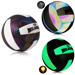Holographic Reflect Light Fluorescence Volleyball Official Size And Weight No.5 Machine Sewing Soft Touch Beach Volleyball