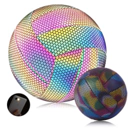 Holographic Reflect Light Fluorescence Volleyball Official Size And Weight No.5 Machine Sewing Soft Touch Beach Volleyball