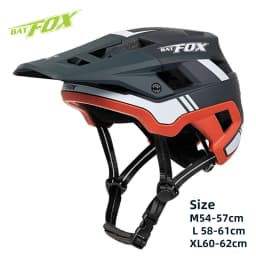 BATFOX Bike Helmet Men's Bicycle Helmet MTB Casco Bicicleta Mountain Bike Casco Ciclismo Hombre Matte Black Cycling Helmets