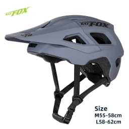 BATFOX Bike Helmet Men's Bicycle Helmet MTB Casco Bicicleta Mountain Bike Casco Ciclismo Hombre Matte Black Cycling Helmets