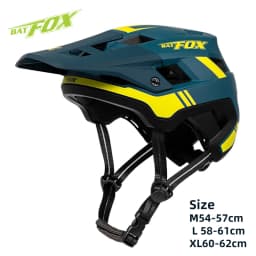 BATFOX Bike Helmet Men's Bicycle Helmet MTB Casco Bicicleta Mountain Bike Casco Ciclismo Hombre Matte Black Cycling Helmets