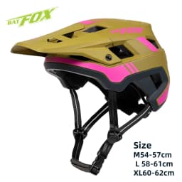 BATFOX Bike Helmet Men's Bicycle Helmet MTB Casco Bicicleta Mountain Bike Casco Ciclismo Hombre Matte Black Cycling Helmets