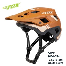 BATFOX Bike Helmet Men's Bicycle Helmet MTB Casco Bicicleta Mountain Bike Casco Ciclismo Hombre Matte Black Cycling Helmets