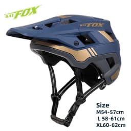 BATFOX Bike Helmet Men's Bicycle Helmet MTB Casco Bicicleta Mountain Bike Casco Ciclismo Hombre Matte Black Cycling Helmets