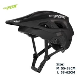BATFOX Bike Helmet Men's Bicycle Helmet MTB Casco Bicicleta Mountain Bike Casco Ciclismo Hombre Matte Black Cycling Helmets