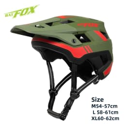 BATFOX Bike Helmet Men's Bicycle Helmet MTB Casco Bicicleta Mountain Bike Casco Ciclismo Hombre Matte Black Cycling Helmets