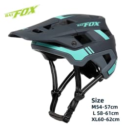 BATFOX Bike Helmet Men's Bicycle Helmet MTB Casco Bicicleta Mountain Bike Casco Ciclismo Hombre Matte Black Cycling Helmets