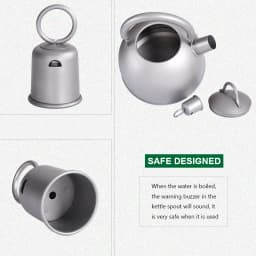 Boundless Voyage Titanium Kettle Tea Teapot 2L Bacteriostatic Cookware Ultralight Outdoor Picnic Camping Tableware Coffee Pot