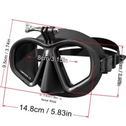Low Volume Dive Mask Tempered Glasses Lens,Myopia Diving Mask,Spearguns Scuba Gear ,with Camera Mount,anti-fog for Narrow Face