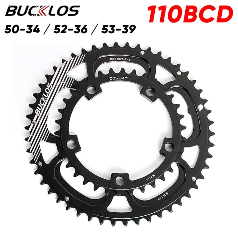 BUCKLOS 110BCD Chainwheel Road Bicycle Chainring 110BCD 50 34T 52 36T 53 39T Road 11 Speed Bike Chainring Crankset Part for Sram